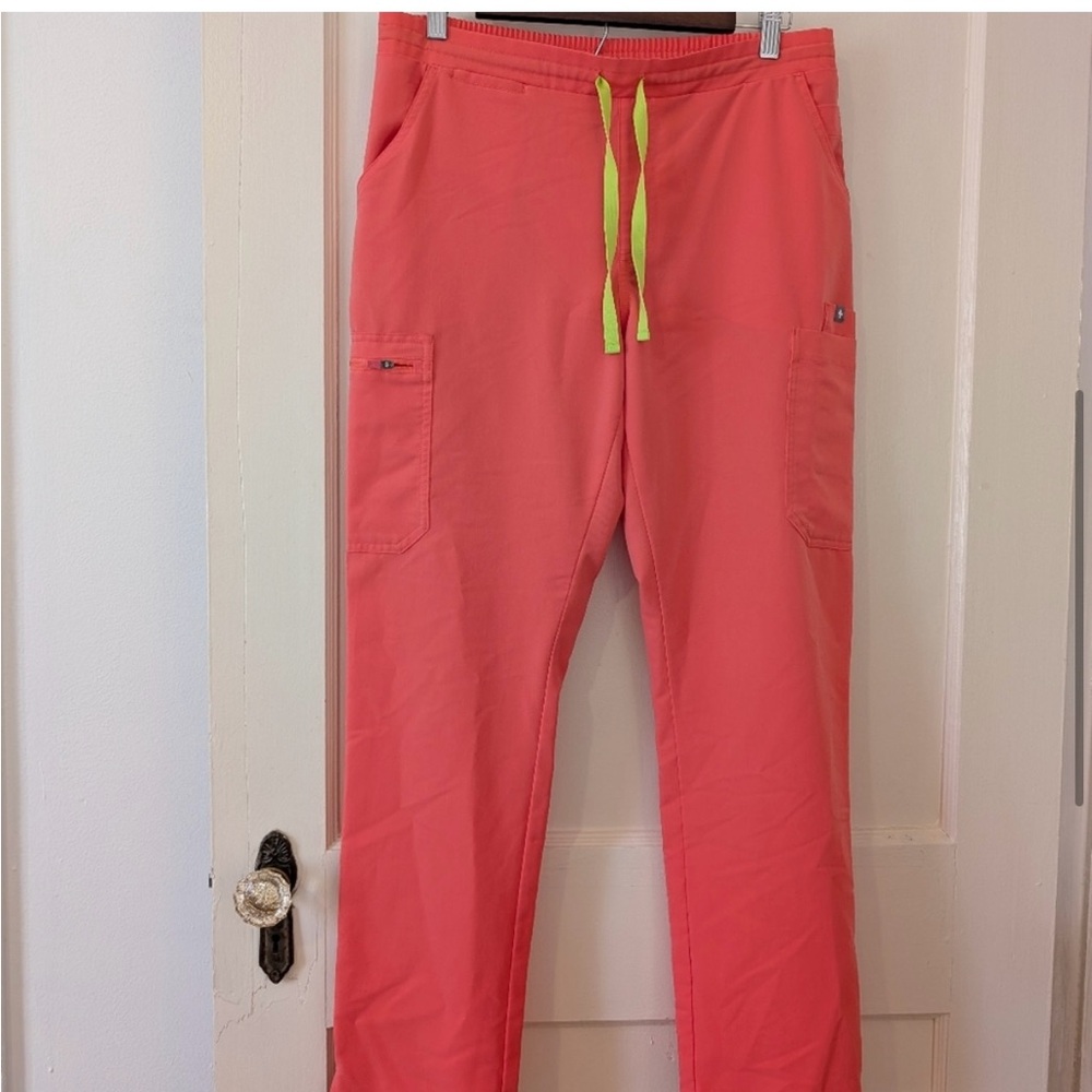 Figs Scrub Medium Hot Coral Pant